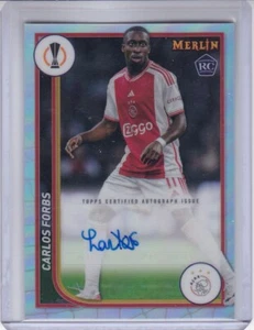 Carlos Forbs 2023-24 Topps Merlin Refractor Auto Autograph RC AFC AJAX - Bild 1 von 2