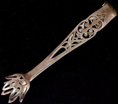 Vintage Sterling Sugar Bon Bon Tongs KING GEORGE Watson - Image 1 of 3
