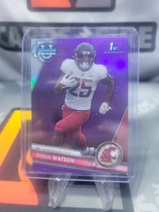Nakia Watson 2023 Bowman Chrome University Purple  Refractor /399 - Picture 1 of 3