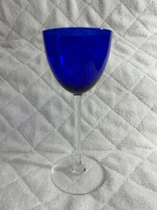 BACCARAT PERFECTION COBALT BLUE RHINE WINE GLASS 7 3/8" - Picture 1 of 5