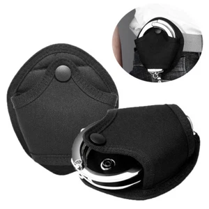 Black NylonTactical Molle Handcuff Case Pouch Heavy Duty Police Handcuff Holder - Picture 1 of 6