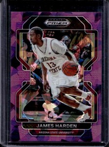2022-23 Panini Prizm Draft Picks James Harden Purple Ice Prizm #21/149