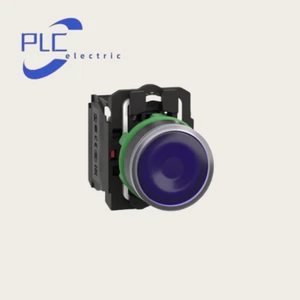 1PC 22mm Blue Illuminated pushbutton Switch Fits XB5AW36B5 24V LED Momentary - Picture 1 of 3