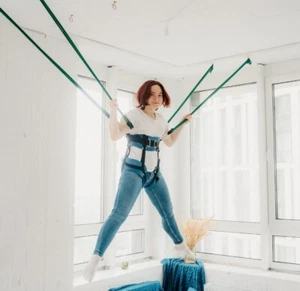 Indoor Bungee Jumping.Home Bungee Playground Set. Summer Camp Outdoor Jumping - Picture 1 of 41