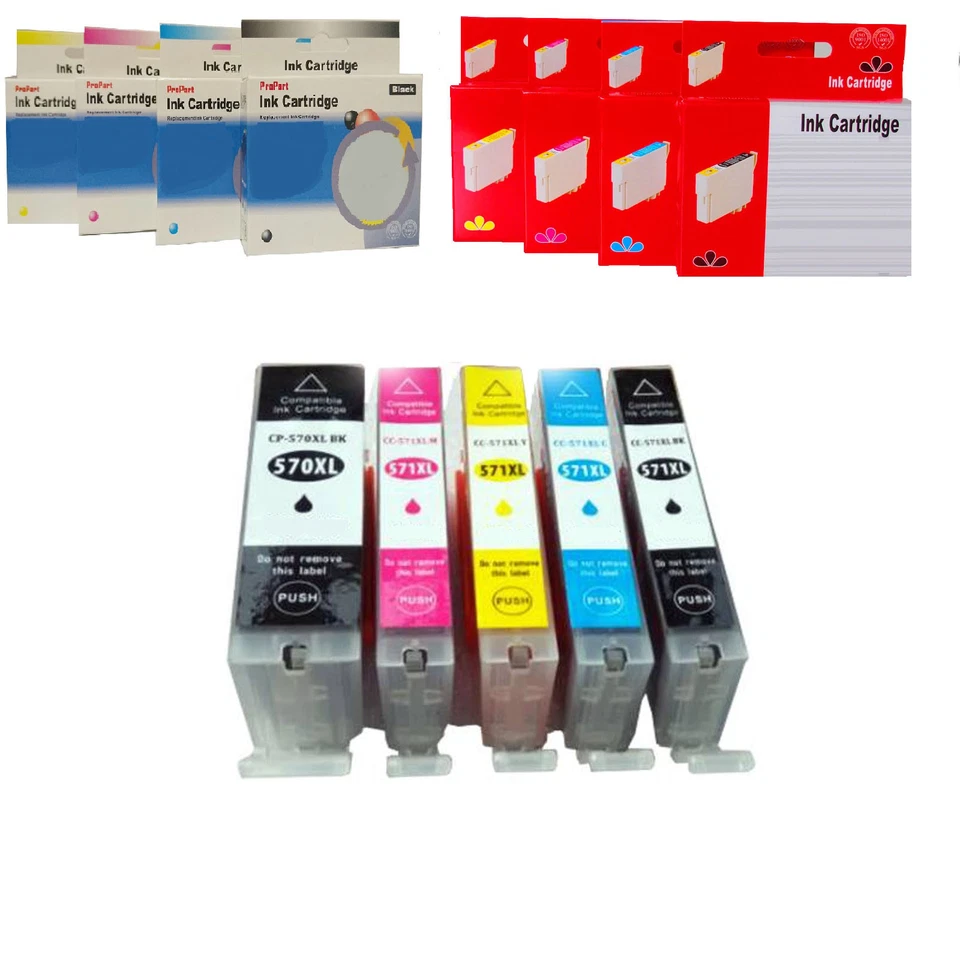 CANON PGI-570 CLI-571 CARTUCCE COMPATIBILI NO ORIGINALE CON CHIP 5 10 15