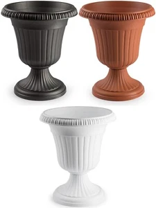 43 54cm hoch grau weiß Pflanztopf Outdoor Garten Terrasse Urne Rund Pflanzständer - Bild 1 von 17