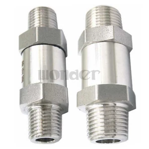 1/8" 1/4" 3/8" 1/2" NPT BSPT Male SUS304 Non-return Check Valve Viton Seal - Picture 1 of 34