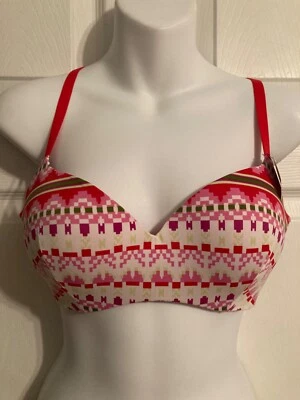 Sujetador de salón para mujer Holiday Flirtitude Snow Fair Isle 36C correas ajustables nuevo Foto 1 de 4