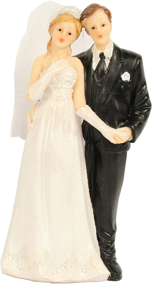 Tortenaufsatz Brautpaar Tortenfigur Braut und Bräutigam Deko Hochzeit 2 Modelle - Bild 1 von 1