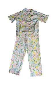 Mommy & Me Matching Family Girls Pajama Sleep Set White Floral Sz 12 - Picture 1 of 4