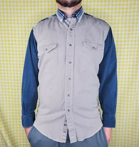 Vintage Wrangler X-Long Tails Colorblock kariert LS Knopfleiste Hemd Medium gebraucht, in einwandfreiem Zustand - Bild 1 von 6