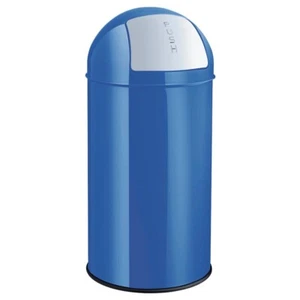 helit Metall-Push-Abfallbehälter "the dome" Mülleimer 30l - blau - Bild 1 von 1