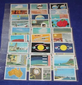 1965 Shell Petroleum Australia Meteorology Complete Set Of 60 Trading Cards - Foto 1 di 5