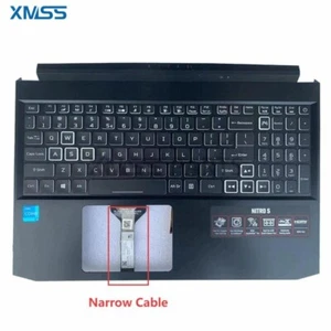 Used Palmrest Keyboard For Acer Nitro5 AN515- 44 AN515-55 56 57 (Narrow Cable) - Afbeelding 1 van 2