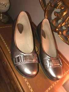 ECCO Leder Damen Komfortschuh neutral Bronze Farbe US 9 - 9,5M EUR 40 NEU OHNE ETIKETT - Bild 1 von 6