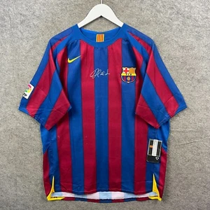 Barcelona Trikot Herren XL Nike Heimtrikot Maxi Lopez signiert Auto 2005/2006 Neu mit Etikett - Bild 1 von 19