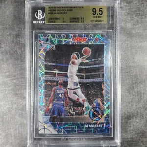 2019 Hoops Premium Stock 🏀 Ja Morant RC #259 Silver Laser BGS 9.5 GEM MINT READ - Picture 1 of 2