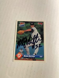 New York Yankees MARK HUTTON Signed Card