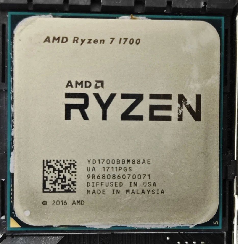 AMD Ryzen R7 1700 8-core 16-thread 16MB 65W AM4 3.00GHz CPU processor - Image 1 of 1