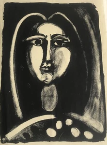Vintage 1970 Buchheim-Verlag Feldafin Pablo Picasso Tête de Femme #854 - Bild 1 von 3