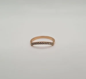 Alliance or rose 18 carats sertie de diamants T53, 1.6g - Picture 1 of 6