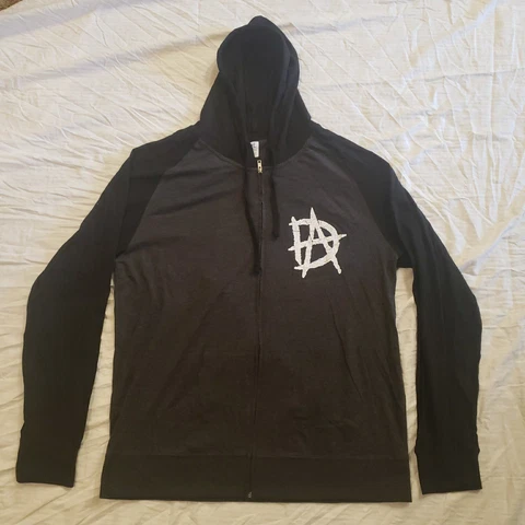 Dean Ambrose 2013 WWE Authentic Men's Black Hoodie Zip Up Sweatshirt Sz 2X Cover