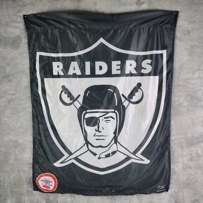 Vintage Raiders House Flag NFL Licensed 27.5" x 35" Wincraft Sports - Image 1 of 4