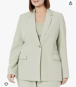 The Drop Women's Blake Long Blazer Desert Sage NWT Plus Size 4XL - Picture 1 of 5