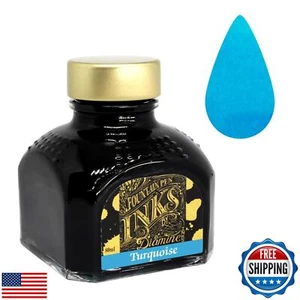 Diamine Fountain Pen Ink Bottle, 80ml, Teal - Picture 1 of 2