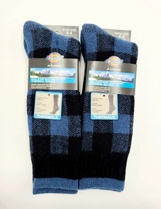Dickies Women Wool Blend Plaid Boot Length Crew Thermal Socks 2 Pairs Size 6-9 - Picture 1 of 12