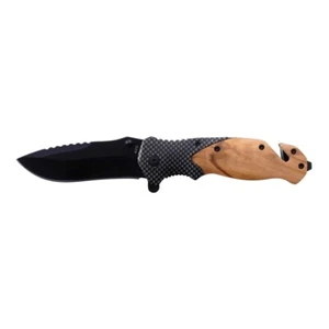 Leopard Tactical Knife - Amazing Teak - Picture 1 of 2