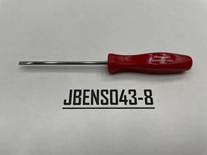Snap-on Tools USA NEW RED 1/8" Mini Hard Grip Flat Head Screwdriver SDD304AR - Picture 1 of 7