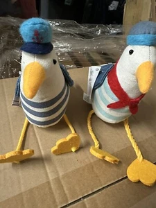 NEW Target Bullseye Playground Summer Beach Lake House Fabric Stuffed Seagull - Picture 1 of 1