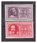REGNO 1933 -   POSTA PNEUMATICA  SERIE   NUOVA **  Dante e Galilei