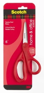 Tijeras Scotch Hogar Hojas 6" Acero Inoxidable Oficina Escuela Hogar Artesanía - Imagen 1 de 1