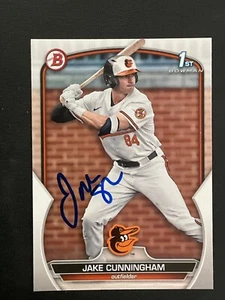 Jake Cunningham Signed Card 2023 1st Bowman In Person Autograph (IP) Auto - Picture 1 of 2