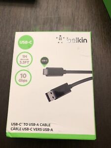 Belkin USB-C To USB-A Cable 1m/3.3ft USB3.1 USB 3.1 Charge Cord Samsung iPhone
