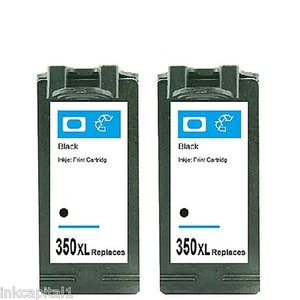 2 x Black Ink Cartridges NonOEM Alternative For HP No 350XL - 24ml High Capacity - Picture 1 of 1