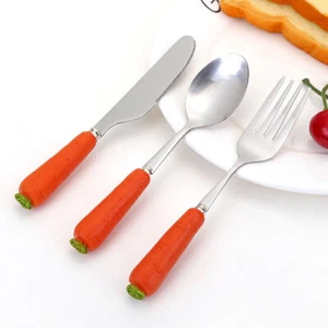 Kids Utensil Set Toddler Safe Modern Set Baby Spoon Fork - Picture 1 of 12