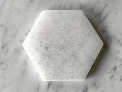 12"x12" Natural Selenite Gemstone Coffee End Table Top Handmade Christmas Gifts - Image 1 of 4