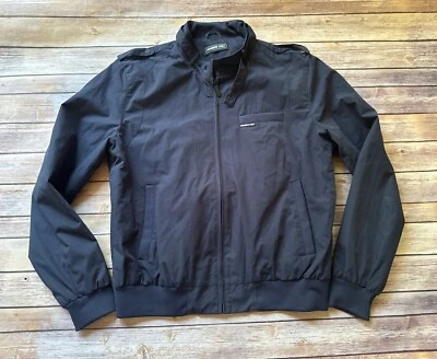 Chaqueta De Colección Solo Miembros Para Hombre Grande Azul Marino Cremallera Completa Café Racer Foto 1 de 4