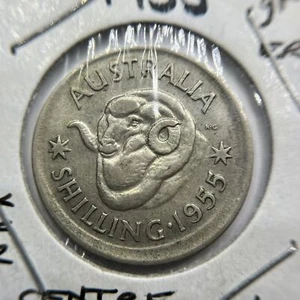 1955 Shilling Error Coin - Large BroadStrike Misstrike - Silver Predecimal - Picture 1 of 2