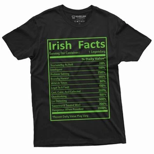 Herren Irish Facts T-Shirt St. Patrick's Day Irland patriotische Flagge T-Shirt - Bild 1 von 8