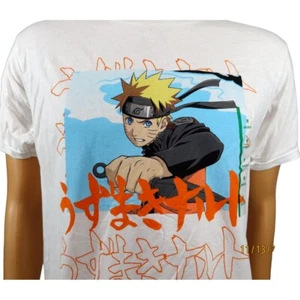 Naruto Shippuden Ninja Hokage Anime Manga White T Shirt Sz M - Picture 1 of 4