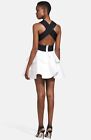 New Robert Rodriguez Fit & Flare Tiered Dress $520 Size 8 Black White Sold Out!!