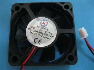 2 pcs Brushless DC Cooling Fan 12V 5015S 7 Blades 50x50x15mm Sleeve Bearing 2pin - Picture 1 of 2