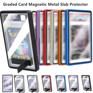 For PSA/CGC/BGS Graded Card Magnetic Metal Slab Protector Bumper UV Guard Case - Picture 1 of 19