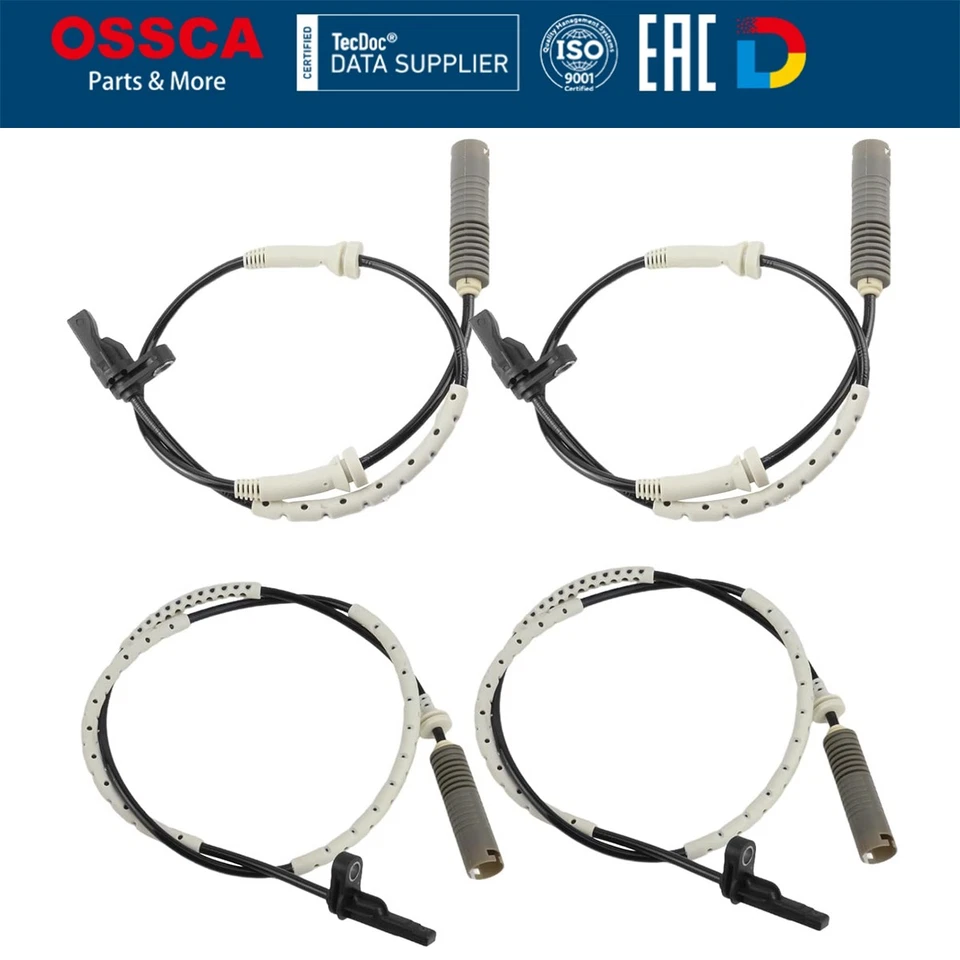 OSSCA 4PCS/SET ABS Speed Sensor Front & Rear L & R For bmw328i 330i 335d 335i  - Image 1 of 4