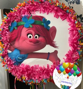Trolls Piñata Hit/Pull String - Party Game & Candy Holder NEW - Picture 1 of 1