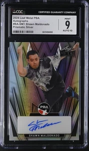2024 Leaf Metal PBA Shawn Maldonado 23/49 Auto #BA-SM1 Prismatic Silver CGC 9 - Picture 1 of 2